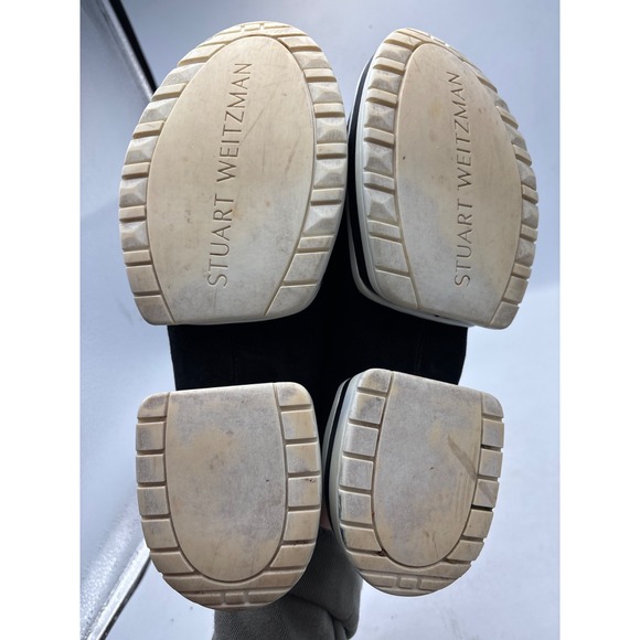 Stuart Weitzman SW 612 Suede Slip On Sneakers, Sz 8B Black - Picture 7 of 8